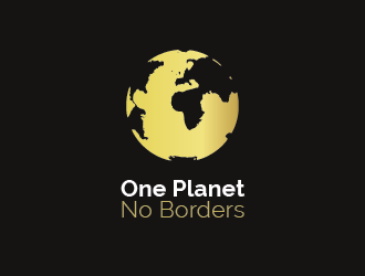 One Planet No Borders logo design by spiritz