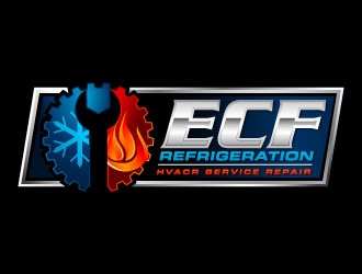 ECF REFRIGERATION logo design by J0s3Ph