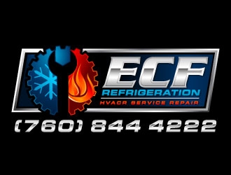 ECF REFRIGERATION logo design by J0s3Ph