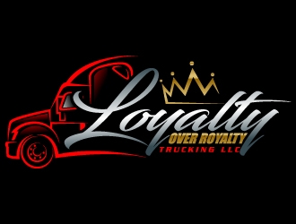 Loyalty Over Royalty Trucking LLC logo design by Suvendu