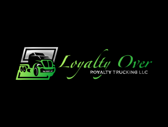 Loyalty Over Royalty Trucking LLC logo design by Gwerth