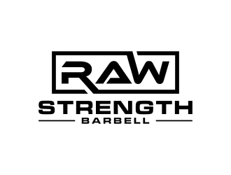 RAW STRENGTH BARBELL logo design by p0peye
