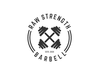 RAW STRENGTH BARBELL logo design by ArRizqu