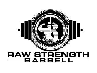 RAW STRENGTH BARBELL logo design by AamirKhan
