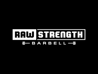 RAW STRENGTH BARBELL logo design by Dakon