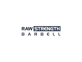 RAW STRENGTH BARBELL logo design by Susanti