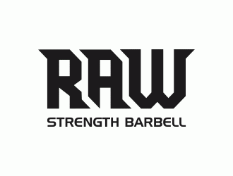 RAW STRENGTH BARBELL logo design by SelaArt