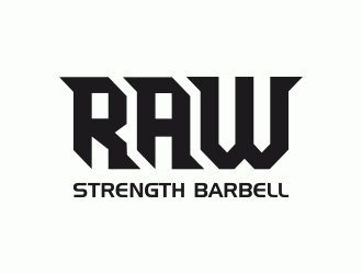RAW STRENGTH BARBELL logo design by SelaArt