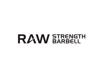 RAW STRENGTH BARBELL logo design by blessings