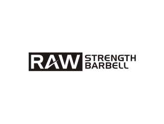 RAW STRENGTH BARBELL logo design by blessings