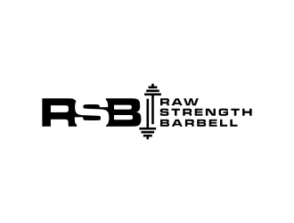 RAW STRENGTH BARBELL logo design by checx