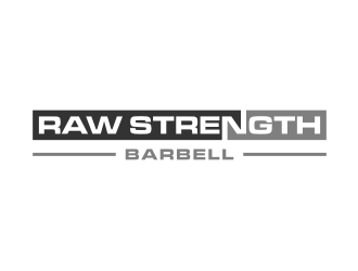 RAW STRENGTH BARBELL logo design by Inaya