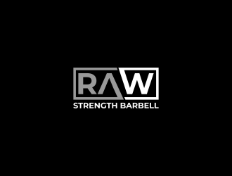 RAW STRENGTH BARBELL logo design by luckyprasetyo