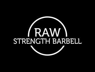 RAW STRENGTH BARBELL logo design by Gwerth