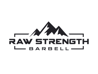 RAW STRENGTH BARBELL logo design by akilis13