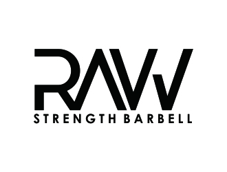 RAW STRENGTH BARBELL logo design by FirmanGibran