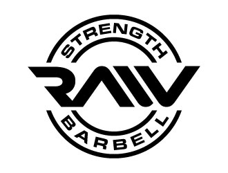 RAW STRENGTH BARBELL logo design by daywalker