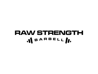 RAW STRENGTH BARBELL logo design by Editor