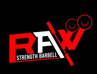 RAW STRENGTH BARBELL logo design by DreamLogoDesign