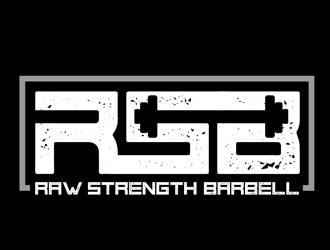 RAW STRENGTH BARBELL logo design by DreamLogoDesign