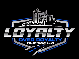 Loyalty Over Royalty Trucking LLC logo design by jaize