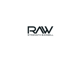 RAW STRENGTH BARBELL logo design by haidar