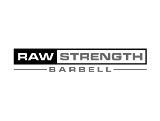 RAW STRENGTH BARBELL logo design by puthreeone