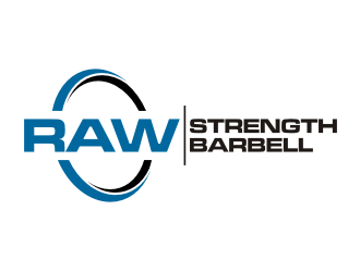 RAW STRENGTH BARBELL logo design by rief