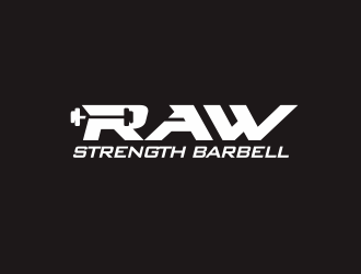 RAW STRENGTH BARBELL logo design by YONK