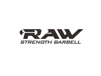 RAW STRENGTH BARBELL logo design by YONK