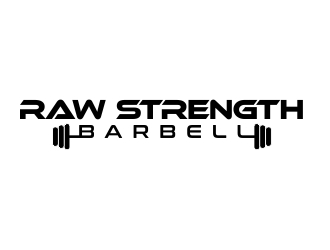 RAW STRENGTH BARBELL logo design by b3no
