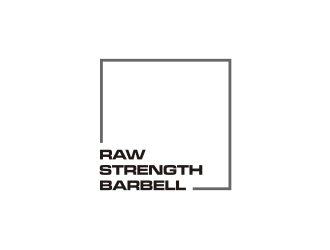 RAW STRENGTH BARBELL logo design by Inaya