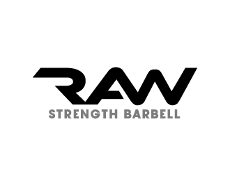 RAW STRENGTH BARBELL logo design by bluespix