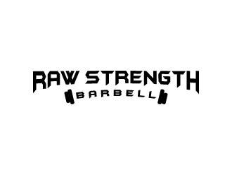 RAW STRENGTH BARBELL logo design by MUSANG