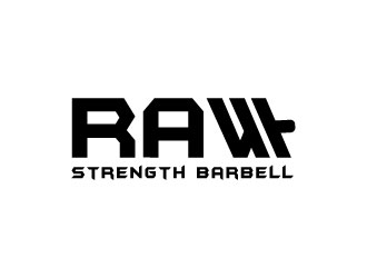 RAW STRENGTH BARBELL logo design by MUSANG