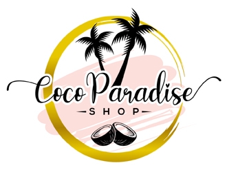 coco paradise shop logo design by MAXR