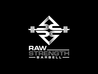 RAW STRENGTH BARBELL logo design by pakderisher