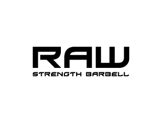 RAW STRENGTH BARBELL logo design by BrainStorming