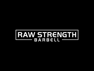 RAW STRENGTH BARBELL logo design by akhi