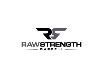 RAW STRENGTH BARBELL logo design by pakderisher