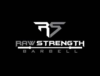 RAW STRENGTH BARBELL Logo Design