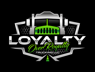 Loyalty Over Royalty Trucking LLC logo design by hidro