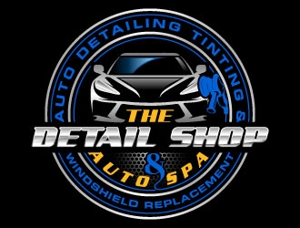 THE DETAIL SHOP & AUTO SPA logo design by Suvendu