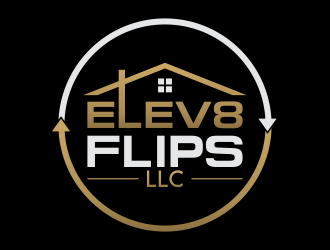 ELEV8 FLIPS LLC logo design by DeyXyner