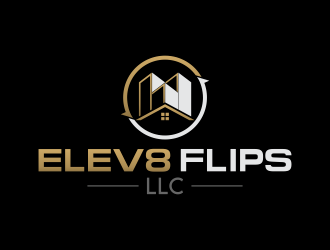 ELEV8 FLIPS LLC logo design by DeyXyner