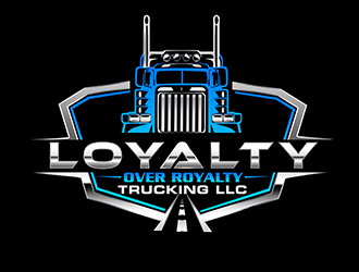 Loyalty Over Royalty Trucking LLC logo design by 3Dlogos