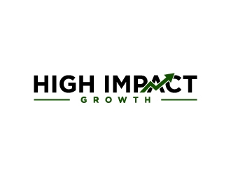 High Impact Growth logo design by BrainStorming