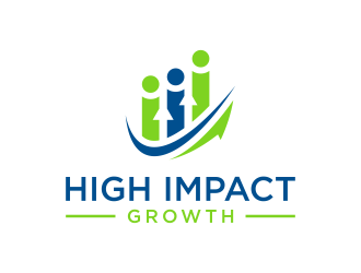 High Impact Growth logo design by pel4ngi