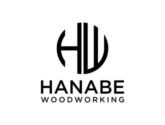 Hanabe Woodworking logo design by p0peye