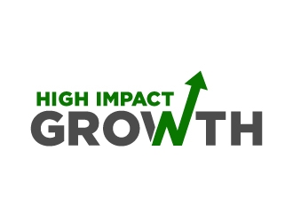 High Impact Growth logo design by BrainStorming
